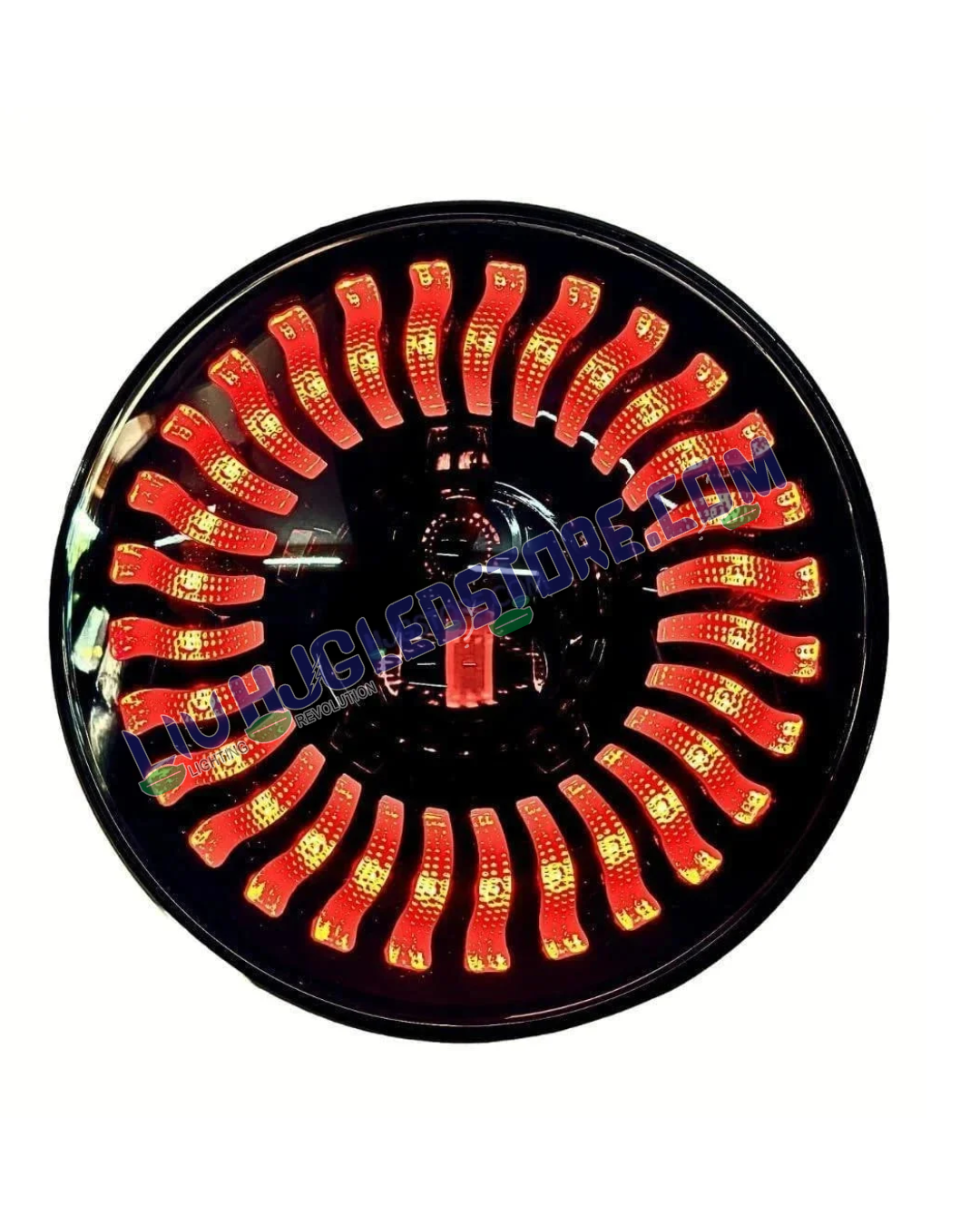 HJG 7-Inch RGB LED Headlight Assembly – 75–120W CREE/Osram Multicolor, Compatible with Royal Enfield, Jeep, Thar & Gypsy