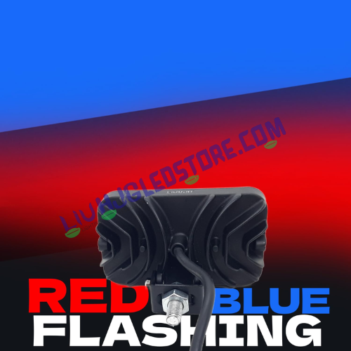 HJG 8 LED Multi-Mode Fog Light with Red & Blue Flash DRL – Dual Color (White/Yellow) with 5 Lighting Modes, Universal for Cars & Bikes