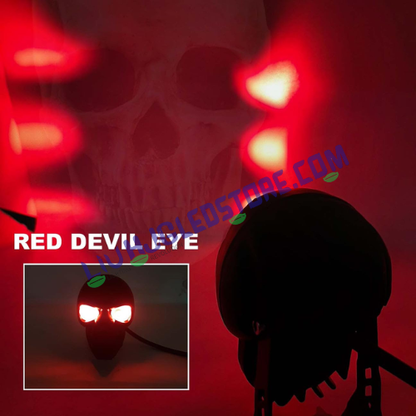 HJG Skull Red Eye 60W Fog Light (Single Unit) – Multi-Color LED (White/Yellow/Warm White) for Bikes & Cars