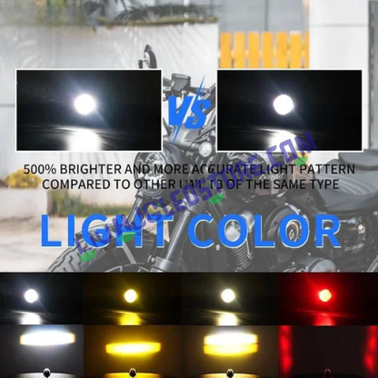 HJG 40W Amber LED Spot Fog Light – 3 Inch Off-Road Driving Spotlight Pod for Cars, Bikes & Trucks (Single Unit)