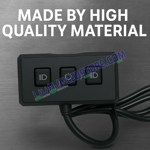 HJG Universal 3-Way Remote Switch 12V CNC Metal On-Off-On Handlebar & Mirror Mount for Bikes, Cars & SUVs (Black)