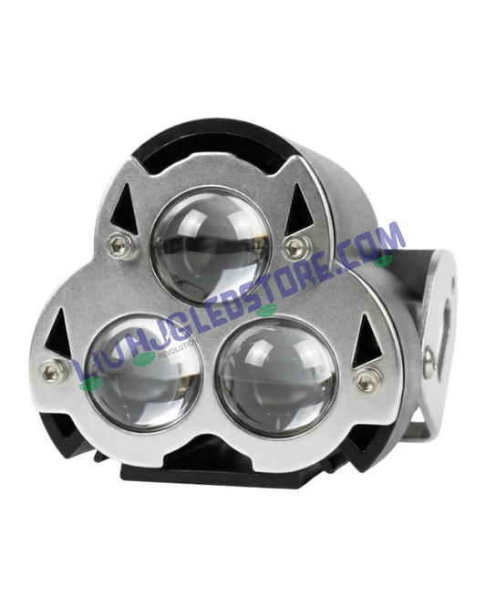 HJG G15 Dragon 30W Triple Lens Fog Light | Multi Mode White Yellow Warm White Flash Hi Lo Beam for Bikes, Cars (Single Piece)