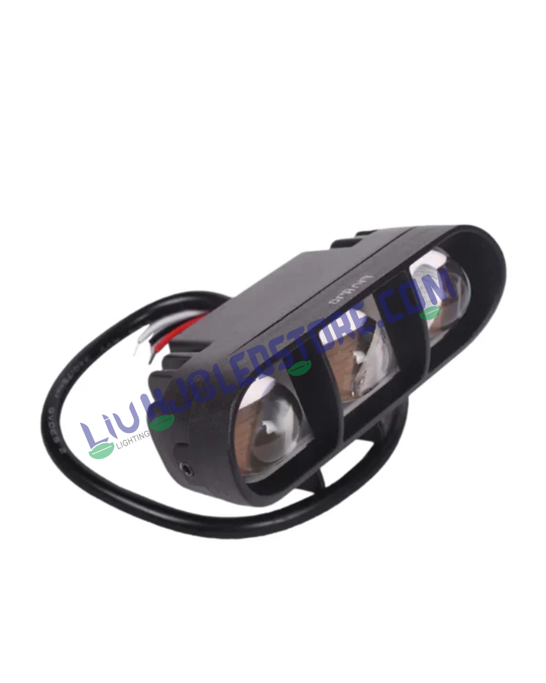HJG 3 LED Lens 60W Heavy-Duty Fog Light (Single Unit) – White & Yellow Beam for Cars and Bikes