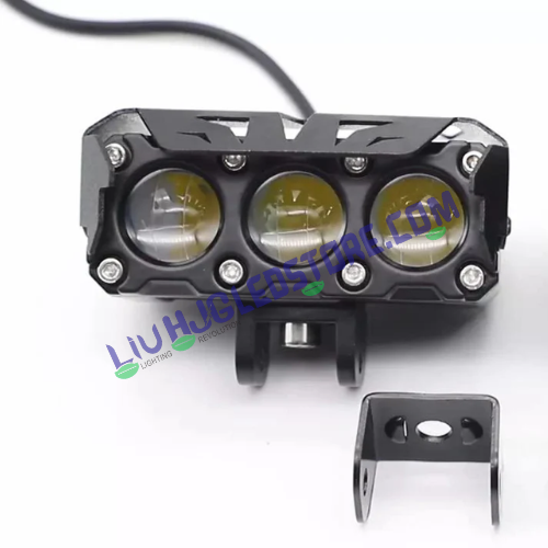 HJG Mega Drive 90W Triple Lens LED Fog Lights with White/Yellow Dual Beam (Set of 2)