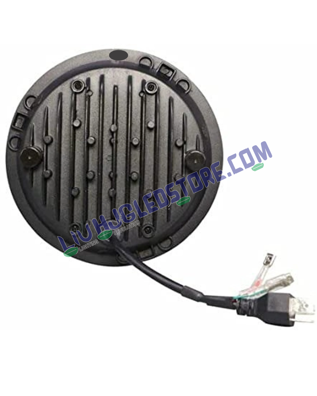 HJG 7-Inch Round LED Headlight with Hi/Low Beam & Integrated Turn Signals for Royal Enfield Bullet and Mahindra Thar