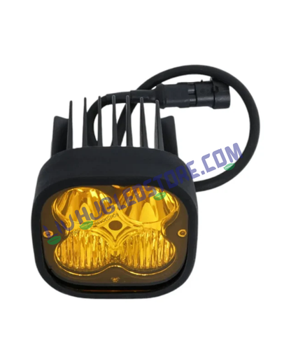 HJG 4x4 CREE Spirit Model 120W LED Fog Lights (Set of 2) – Dual Color White & Yellow with Filter Cap for Bikes & Cars