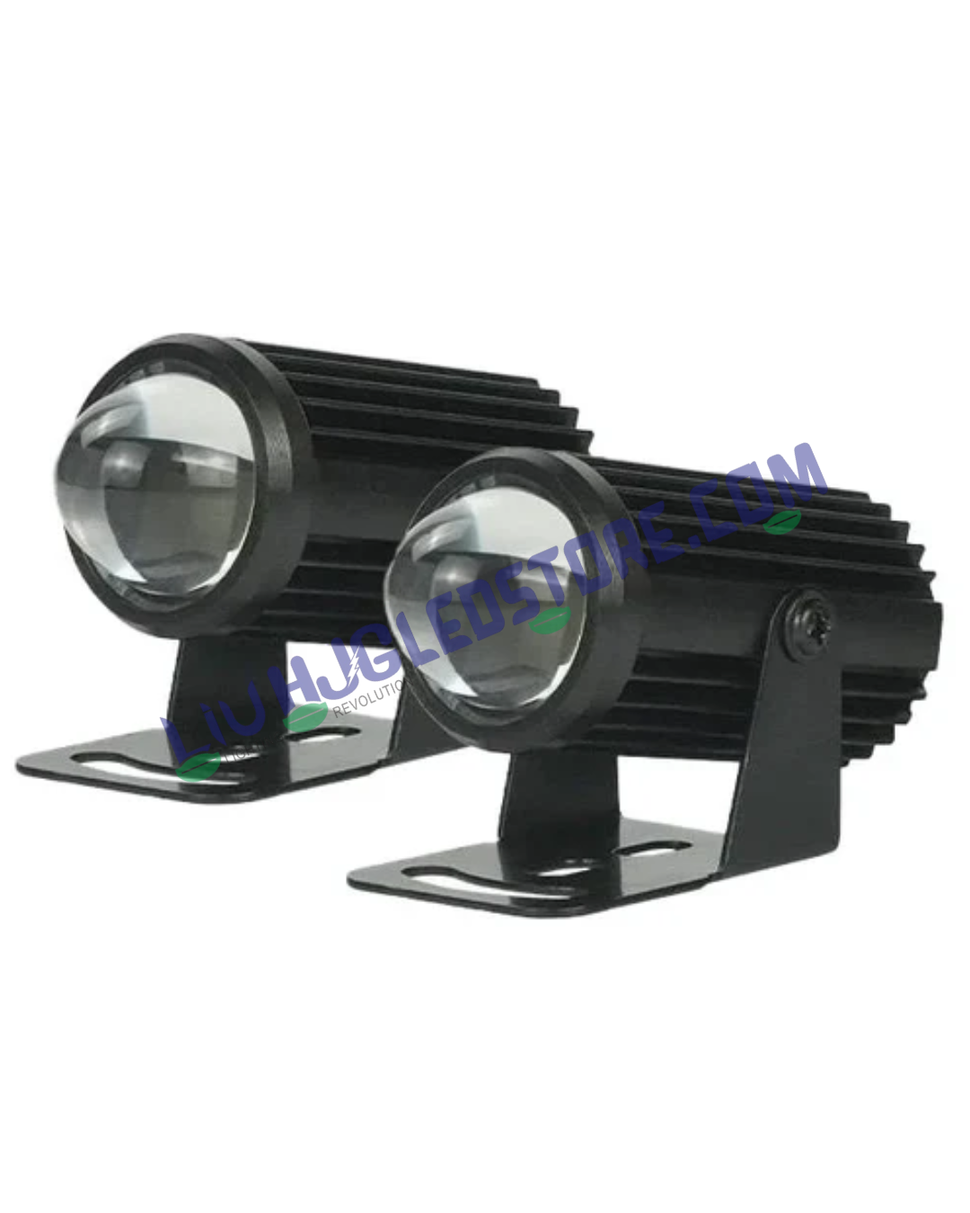 HJG Mini Drive Devil Metal Spot Fog Light with Red DRL & Dual Color White/Yellow Beam for Cars, Bikes & Off-Road Vehicles (20W, Pack of 2)