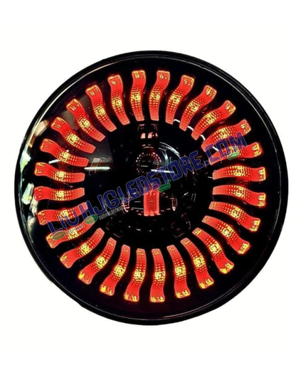 HJG 7-Inch RGB LED Chakra Headlight Assembly 75–120W with CREE/Osram Chips | Multicolor Fit for Royal Enfield, Jeep, Thar & Gypsy