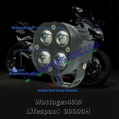 HJG 4x4 RGBW CREE LED Rectangular Fog Lights – 3 Inch Modular Off-Road Pods with Laser RGB Effect, 12V Universal Fit (Set of 2)