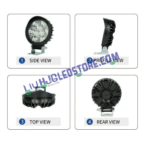 HJG 9-LED CREE Cap 54W LED Fog Lights | 12,000LM Pair, 6000K White Flood Beam | 27W × 2 Auxiliary Lights with Adjustable Brackets | Universal for Cars, Bikes, SUVs & 4x4