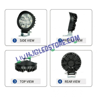 HJG 9-LED CREE Cap 54W LED Fog Lights | 12,000LM Pair, 6000K White Flood Beam | 27W × 2 Auxiliary Lights with Adjustable Brackets | Universal for Cars, Bikes, SUVs & 4x4
