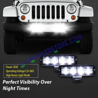 HJG S-13 40W LED Fog Light (Single Unit) – High Brightness 12V-80V Universal Fog Lamp for Cars & Bikes