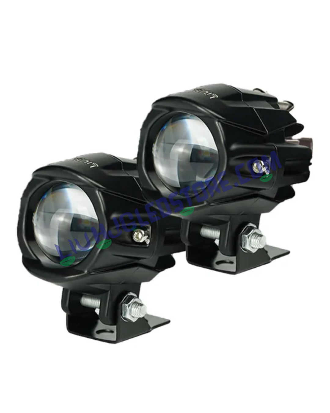 HJG Alien Dual Projector LED Fog Lights – 12,000 Lumens, White/Yellow Beam with Red DRL, Super Bright Driving Lights for Bike/Car/Thar/Jeep (Pack of 2)