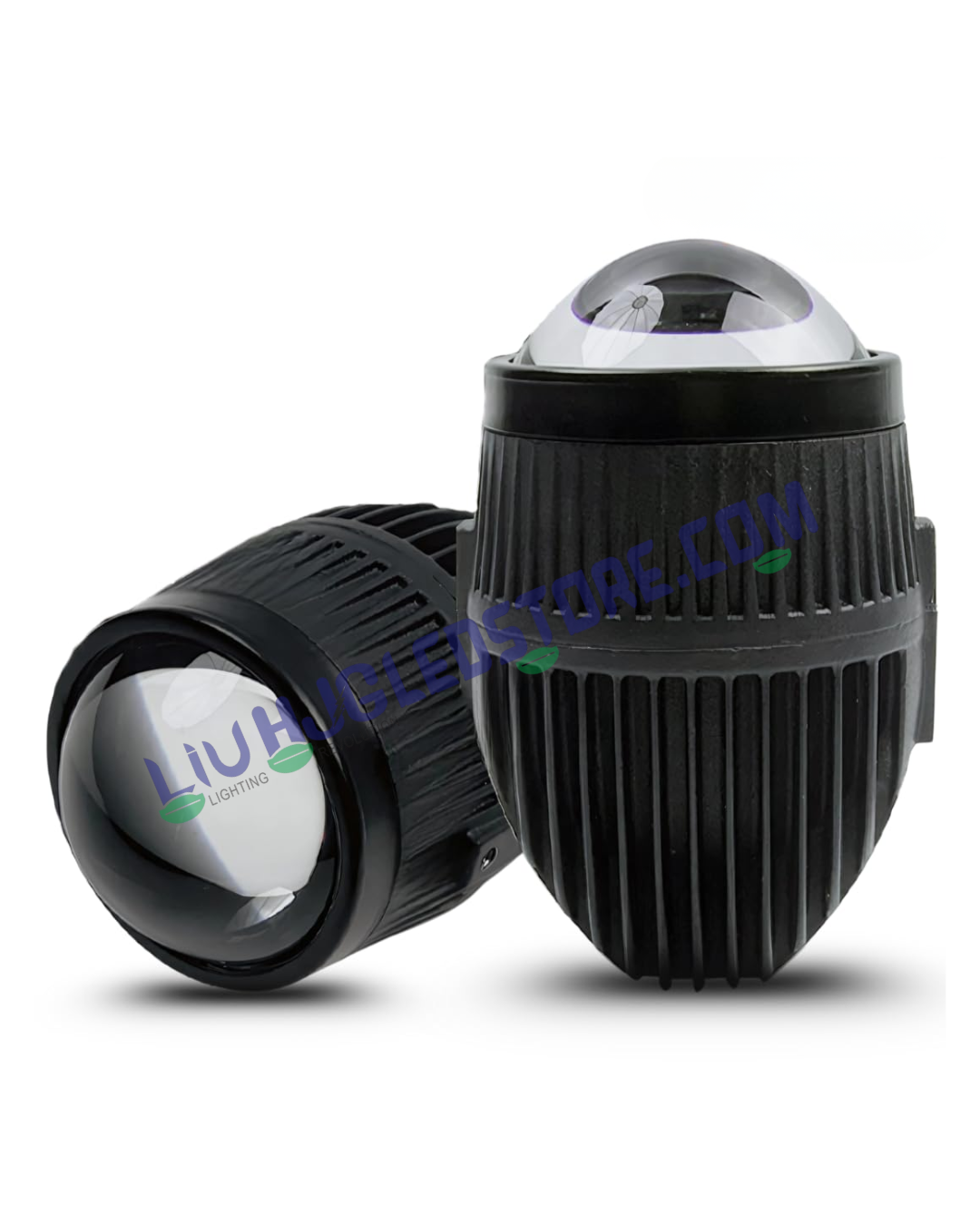 HJG J37 Single Projector LED Fog Lights 60W with Red DRL – Dual Color White/Yellow Beam for Cars & Bikes (Set of 2)
