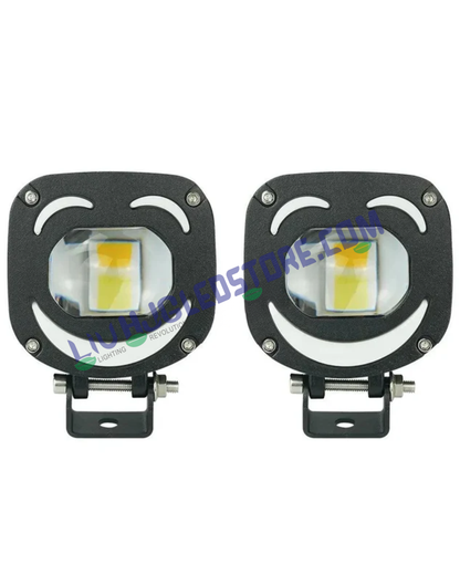 LIU HJG 1190 120W Dual LED Fog Lights with Cooling Fan for Bikes, Cars, SUVs and Trucks (Set of 2)