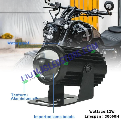 HJG Mini Drive Devil Metal Spotlight with Red DRL & Dual Color (White/Yellow) – 20W LED Fog Light for Cars, Bikes & Off-Road Vehicles (Single Unit)