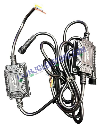 HJG CO-2 Future 1 LED Mini Drive Light 60W (30W x 2) with Red Devil Eye & Tri-Color Output (Red/Yellow/White) Including Wiring Harness Kit