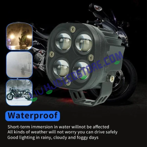 HJG 4x4 RGBW CREE LED Rectangular Fog Lights – 3 Inch Modular Off-Road Pods with Laser RGB Effect, 12V Universal Fit (Set of 2)