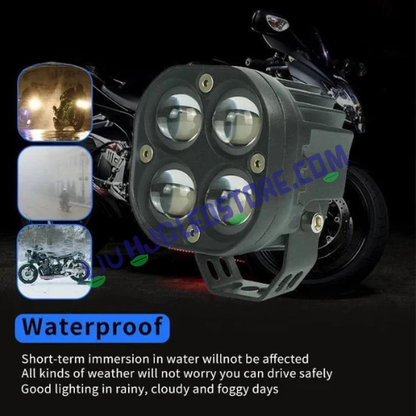 HJG 4x4 RGBW CREE LED Rectangular Fog Lights – 3 Inch Modular Off-Road Pods with Laser RGB Effect, 12V Universal Fit (Set of 2)