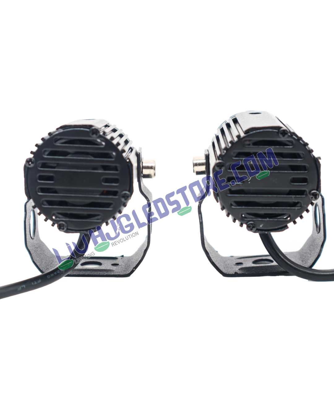 HJG Mini Drive V3 LED Light with Red DRL Devil Eye – Multi-Color (Red/Yellow/White) Auxiliary Light with Wiring Harness