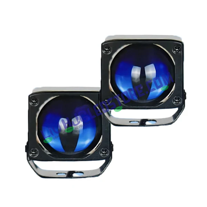 HJG Mini Laser Cannon 80W Projector Fog Lights with 300m Laser Beam – White/Yellow Dual Mode for Cars & Bikes (Set of 2)