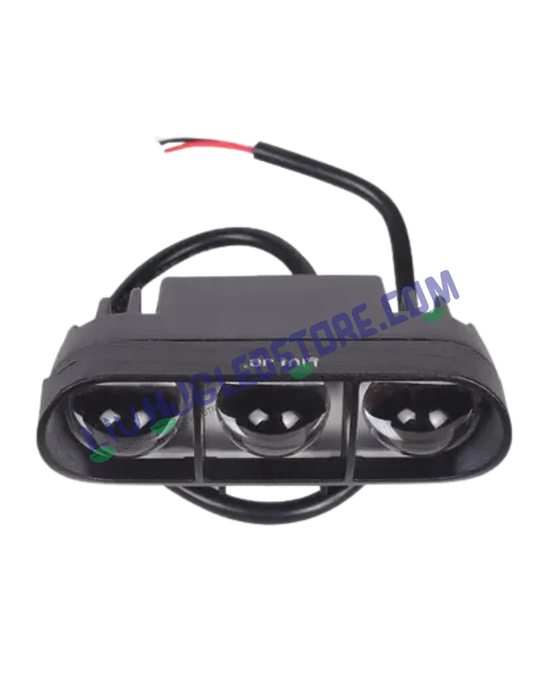 HJG 3 LED Lens 60W Heavy-Duty Fog Light (Single Unit) – White & Yellow Beam for Cars and Bikes