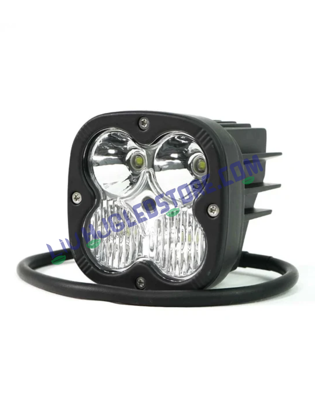 HJG 4x4 CREE Spirit Model 120W LED Fog Lights (Set of 2) – Dual Color White & Yellow with Filter Cap for Bikes & Cars