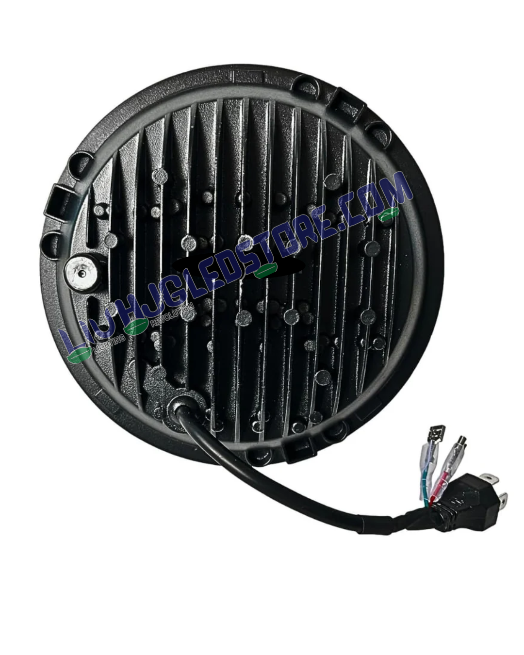 HJG 7-Inch RGB LED Chakra Headlight Assembly 75–120W with CREE/Osram Chips | Multicolor Fit for Royal Enfield, Jeep, Thar & Gypsy