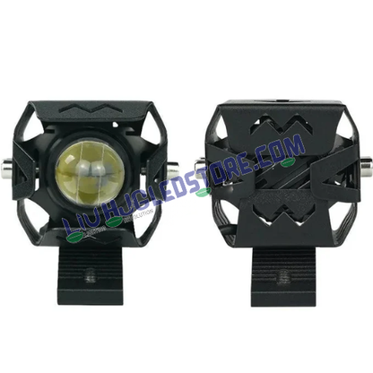 HJG 1192 M Series LED Fog Lights M1 M3 M5 M6 Plus, Dual Color White and Yellow Mini Driving Lights for Motorcycles Cars SUVs (Set of 2)