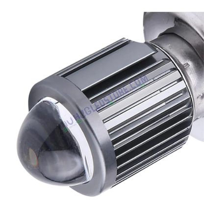 HJG H4 LED Headlight Bulb with White & Yellow Light – 40W Lens Type H4 for Motorcycles (High & Low Beam)