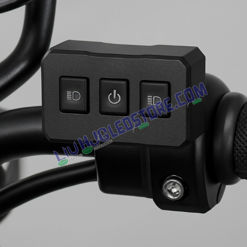 HJG Universal 3-Way Remote Switch 12V CNC Metal On-Off-On Handlebar & Mirror Mount for Bikes, Cars & SUVs (Black)