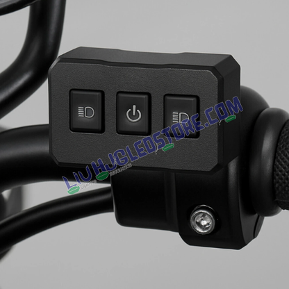 HJG Universal 3-Way Remote Switch 12V CNC Metal On-Off-On Handlebar & Mirror Mount for Bikes, Cars & SUVs (Black)