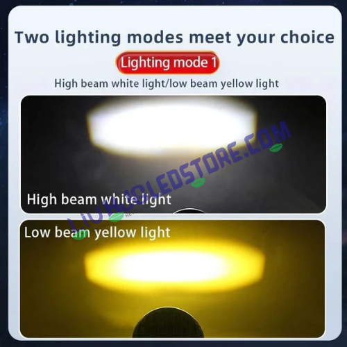 HJG Skull Style Red Eye 60W LED Fog Light – Multi-Color (White/Yellow/Warm White) for Bikes, Cars & Jeeps (Single Unit)