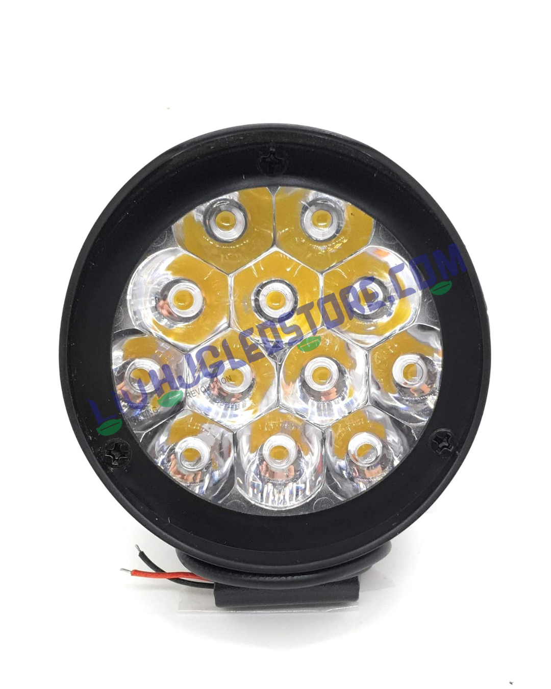 HJG 12 LED Cap Fog Lights for Bikes & Cars – 27W High-Intensity White Beam with Switch (Set of 2)