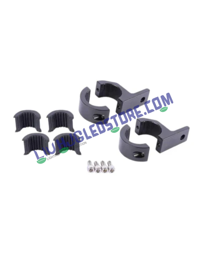 HJG Universal Aluminum Fog Light Mounting Clamps for Leg Guard – Durable Clamp Set for Bikes & Vehicles (Pack of 2)
