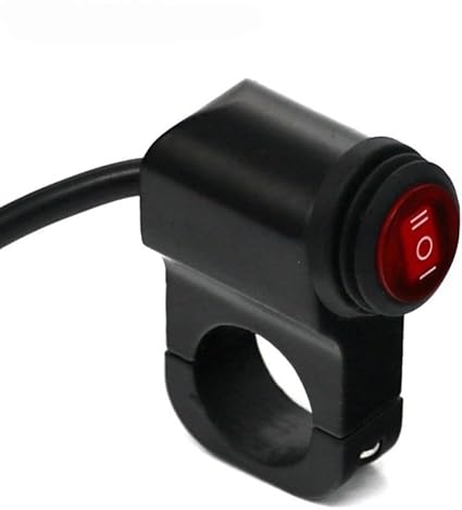 LIU HJG Fog Light Switch Two Way Handlebar On Off Black And Red Electrical Switch - 1 Pc