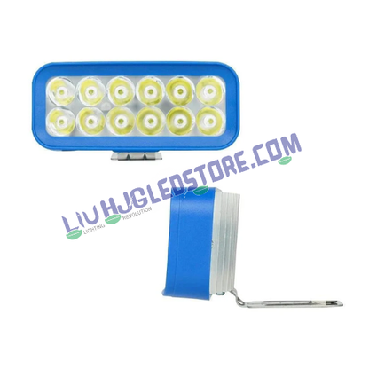 HJG 12 LED Rectangular Fog Lights | Triple Color White, Warm White, Yellow | LED Driving Lights for Bikes, Cars (Set of 2)