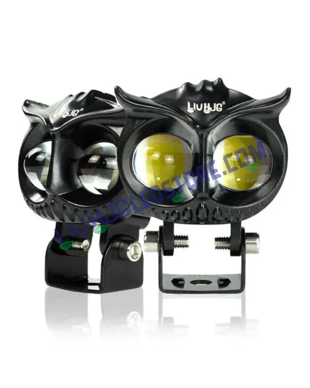 HJG Owl Dual-Color 20W LED Headlight for Motorcycles, Cars & SUVs – High-Performance Fog Light for Off-Road Use