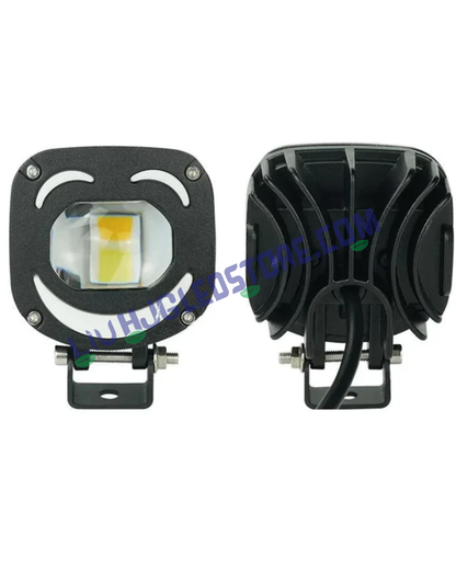 LIU HJG 1190 120W Dual LED Fog Lights with Cooling Fan for Bikes, Cars, SUVs and Trucks (Set of 2)