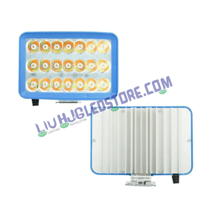 HJG 21 LED Rectangular Fog Lights | Triple Color White, Warm White, Yellow | LED Driving Lights for Bikes, Cars (Set of 2)