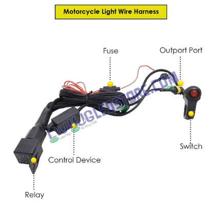 HJG 6 LED 120W Round CREE Fog Light with Yellow Cover – High Power LED Fog Lamps for Bikes, Cars & SUVs (Set of 2 with Wiring Harness Kit)