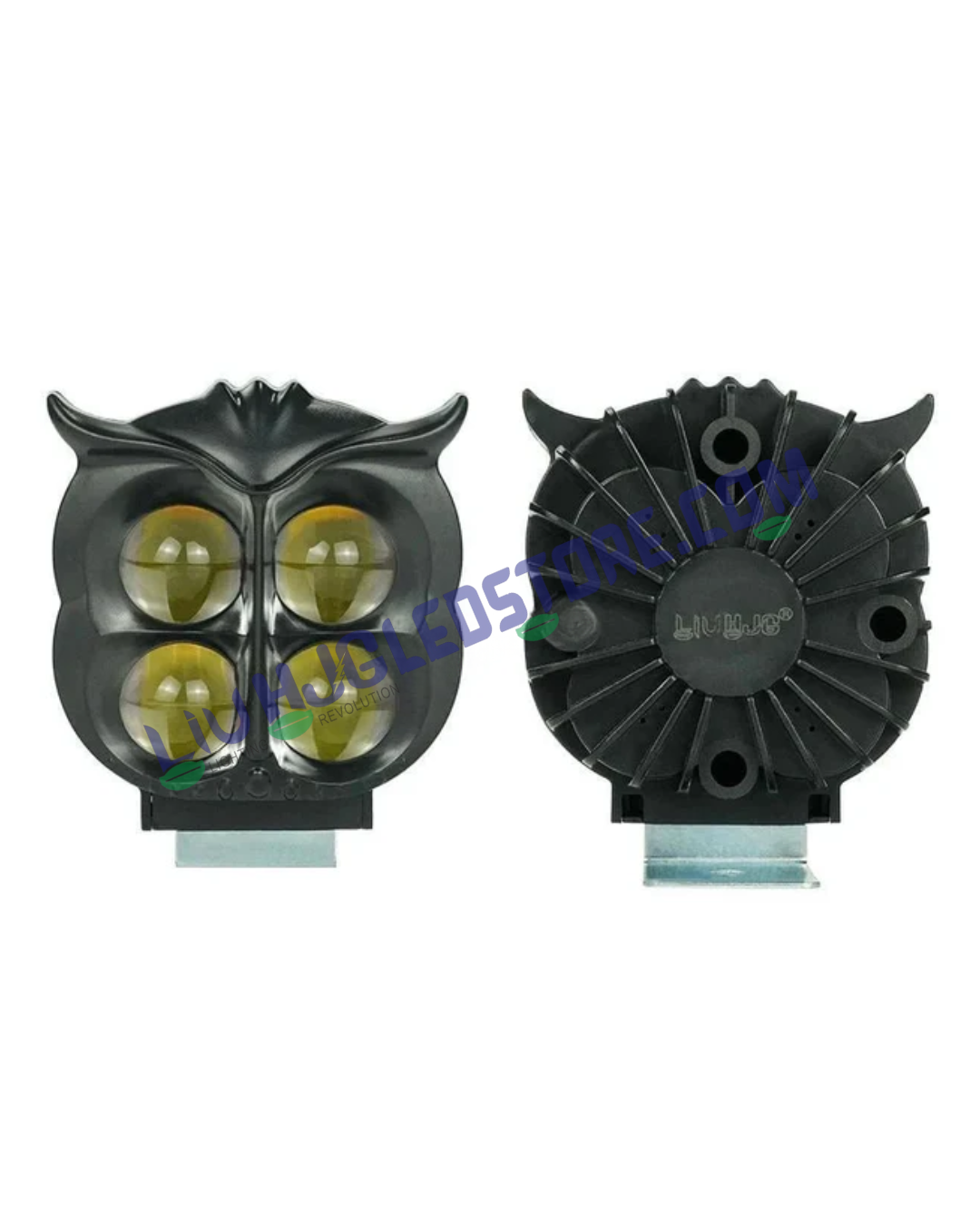 HJG Owl Devil 4 LED Fog Lights Set (Pack of 2) – Mini LED Driving Lamps for Bikes & Cars