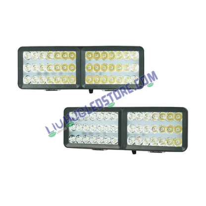 HJG 42 LED Rectangular Fog Lights | 6500K White Mini Driving Lamps for Bikes, Motorcycles, Cars (Set of 2)