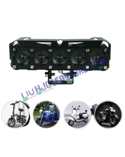 HJG Future Eyes 5 Lens 150W LED Fog Lights – Mega Drive Cool White Auxiliary Lights for Bike/Car/Thar/Jeep (Pack of 2)