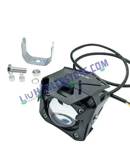 HJG Future Eyes 1 Dual LED Fog Lights 60W (Set of 2) – Dual Color White/Yellow with Red DRL for Bikes & Cars
