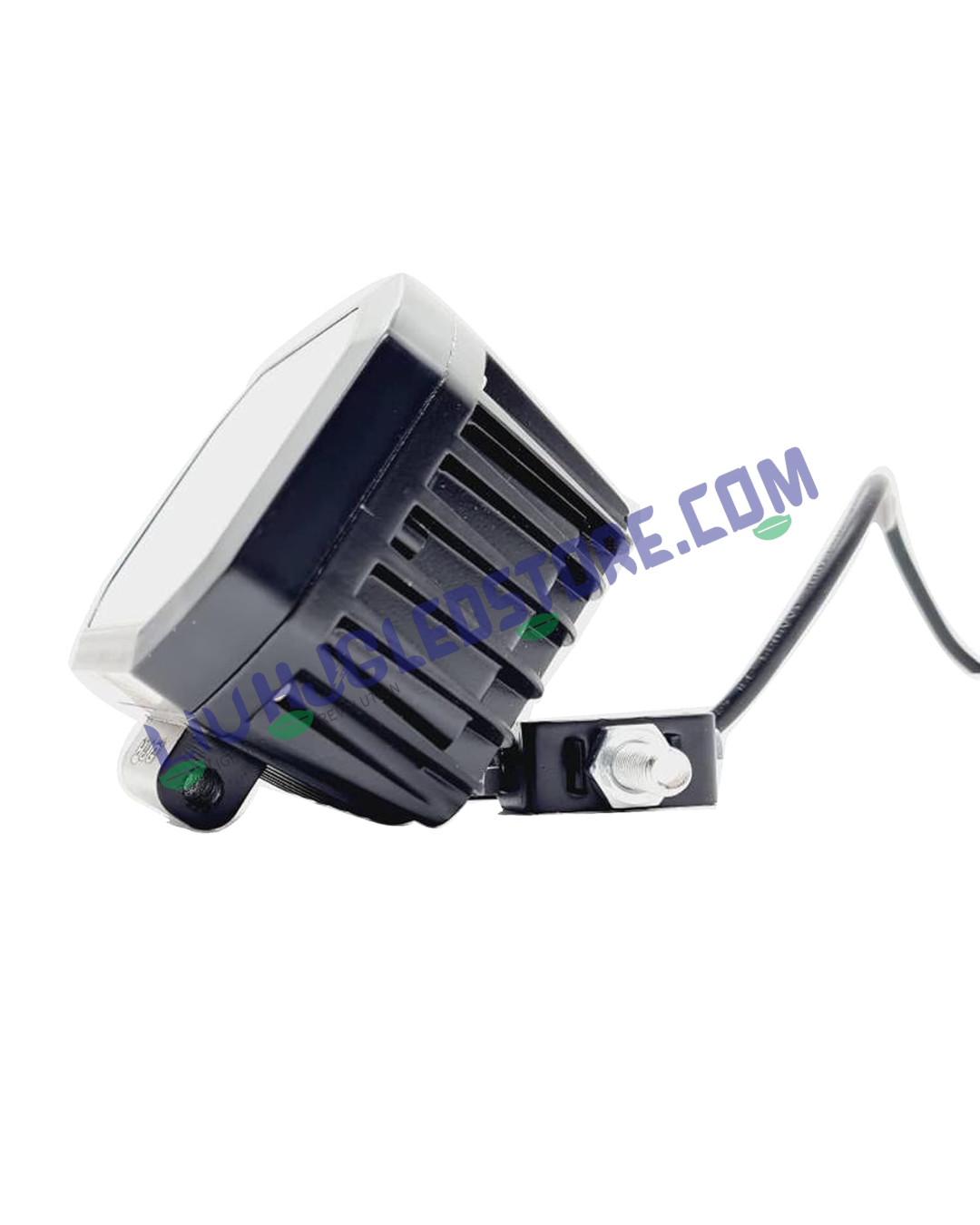 HJG Harley Square 3 LED Fog Light 60W with Blue DRL – Waterproof Auxiliary Light for Bikes & Cars