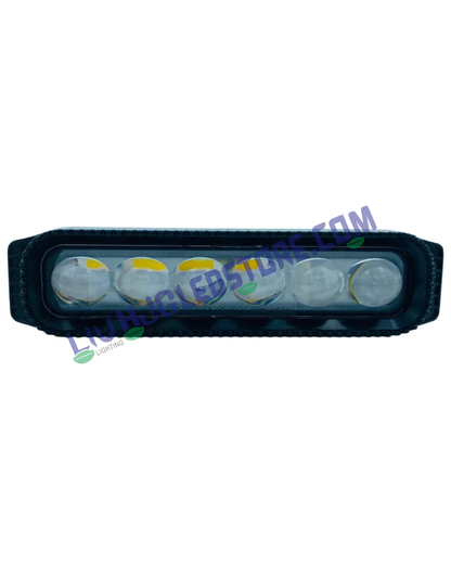 HJG 6 LED Sleek Projector Fog Lights (Set of 2) – 100W Dual-Color White/Yellow LED Fog Lamps with Adapter, 20,000 Lumens