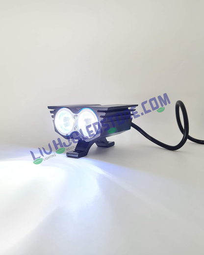 HJG 2 LED Owl Eye CREE Fog Light 20W with High/Low Beam & Flash Mode – Waterproof for Bikes & Cars (Single Unit)