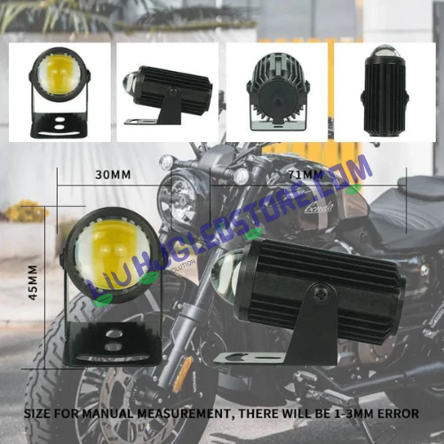 HJG 40W Amber LED Spot Fog Light – 3 Inch Off-Road Driving Spotlight Pod for Cars, Bikes & Trucks (Single Unit)