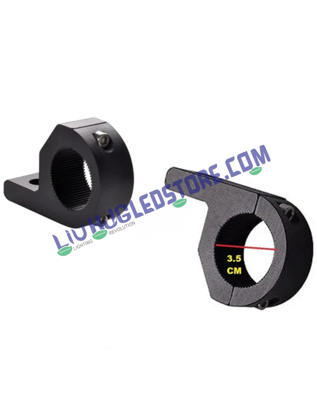 HJG Universal Aluminum Fog Light Mounting Clamps for Leg Guard – Durable Clamp Set for Bikes & Vehicles (Pack of 2)